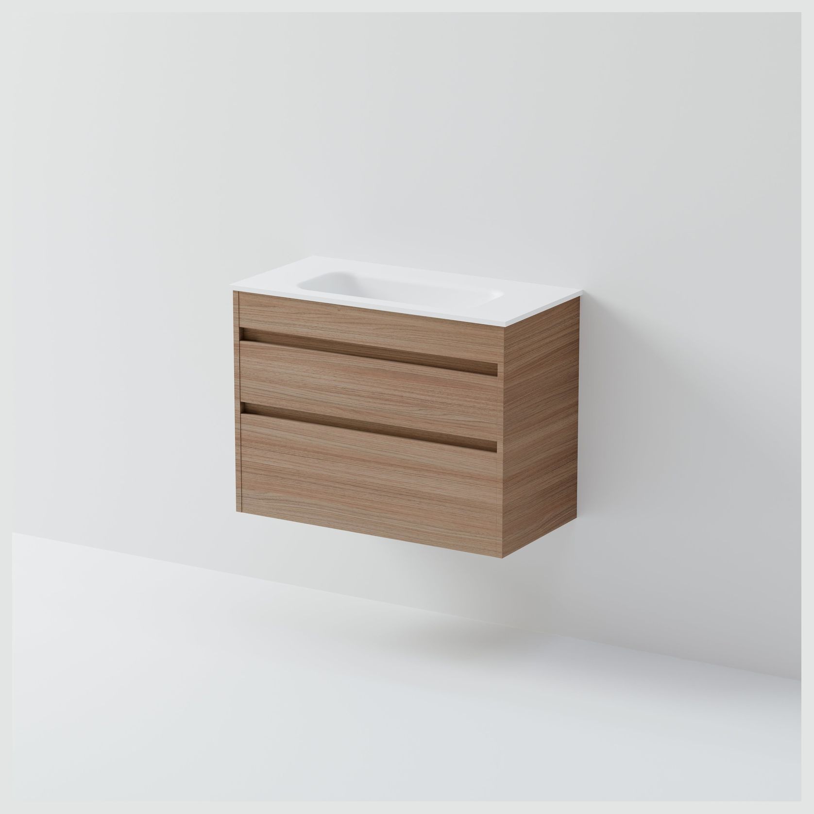 Luxe 750 Slim Wall Hung Vanity |  2 Drawer gallery detail image