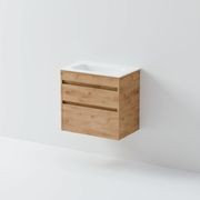 Luxe 600 Slim Wall Hung Vanity | 2 Drawer gallery detail image