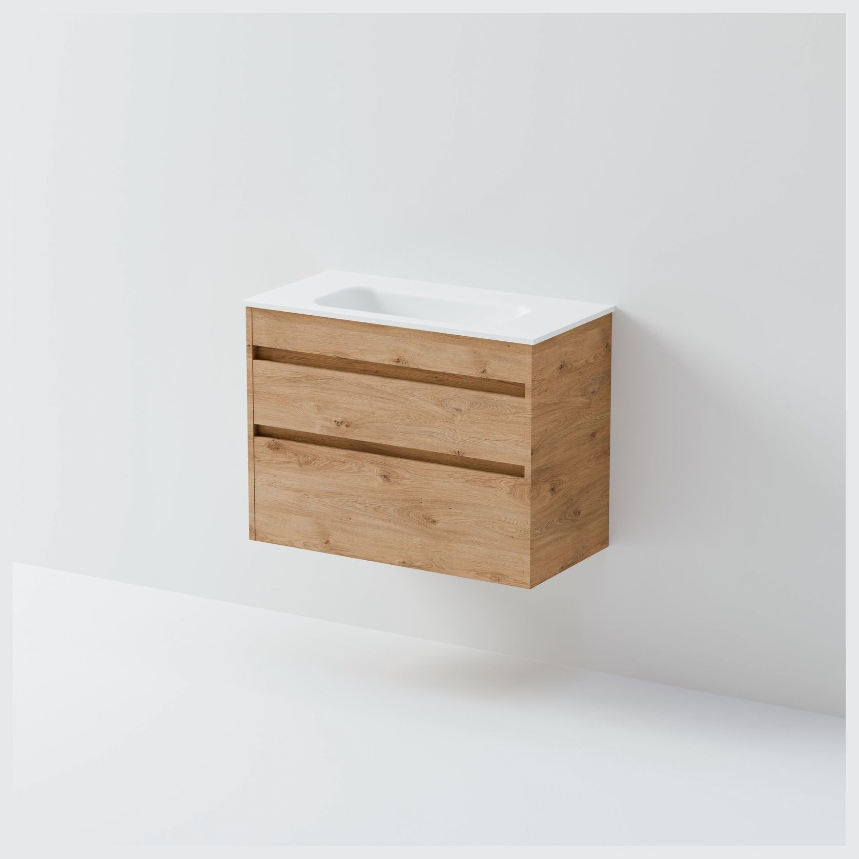 Luxe 750 Slim Wall Hung Vanity |  2 Drawer gallery detail image