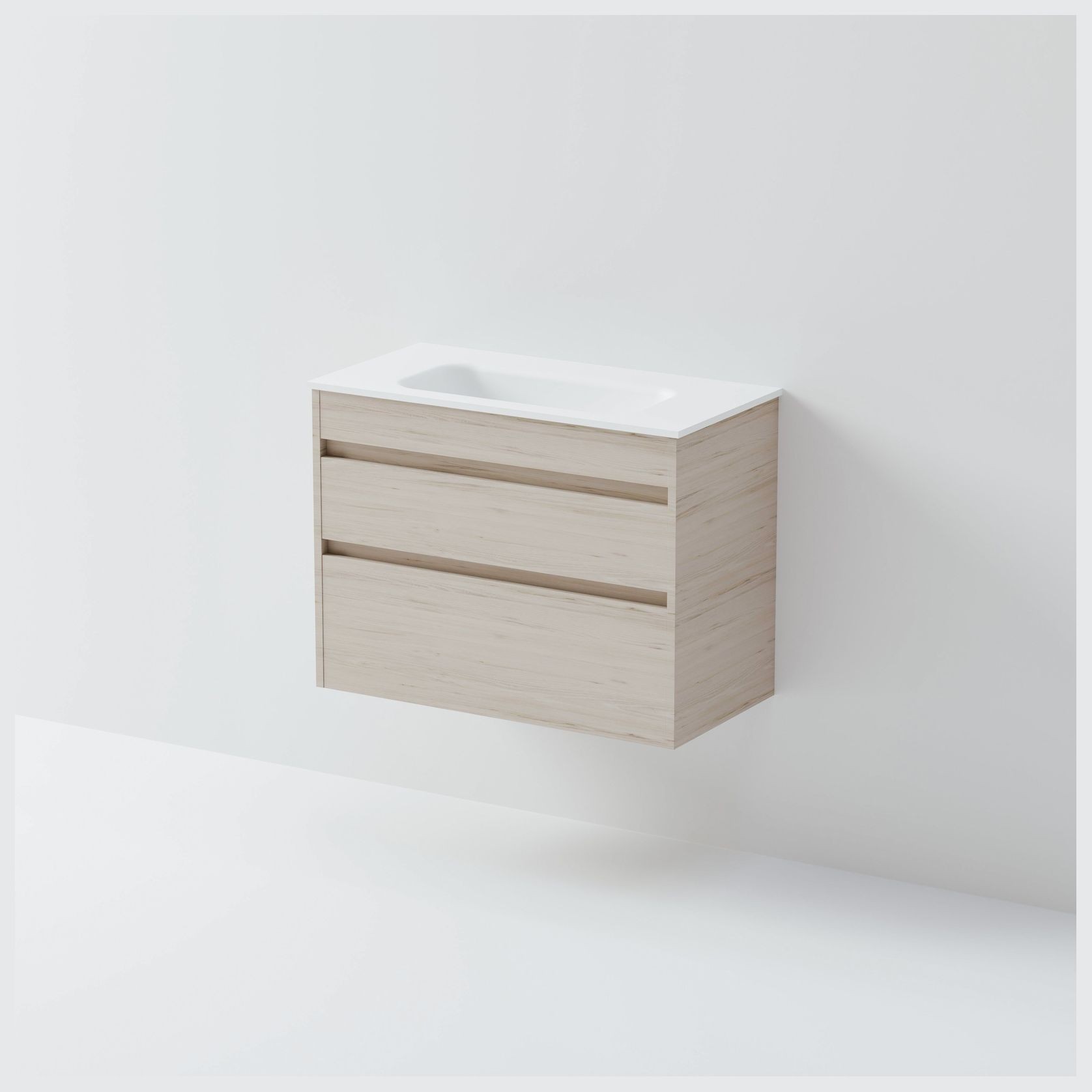 Luxe 750 Slim Wall Hung Vanity |  2 Drawer gallery detail image
