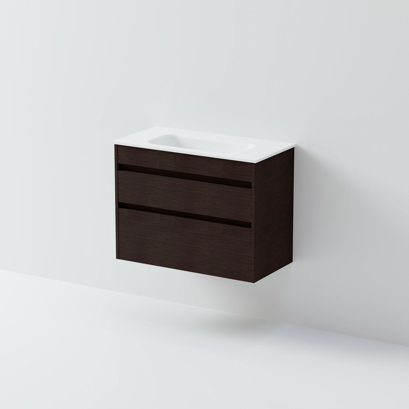 Luxe 750 Slim Wall Hung Vanity |  2 Drawer gallery detail image