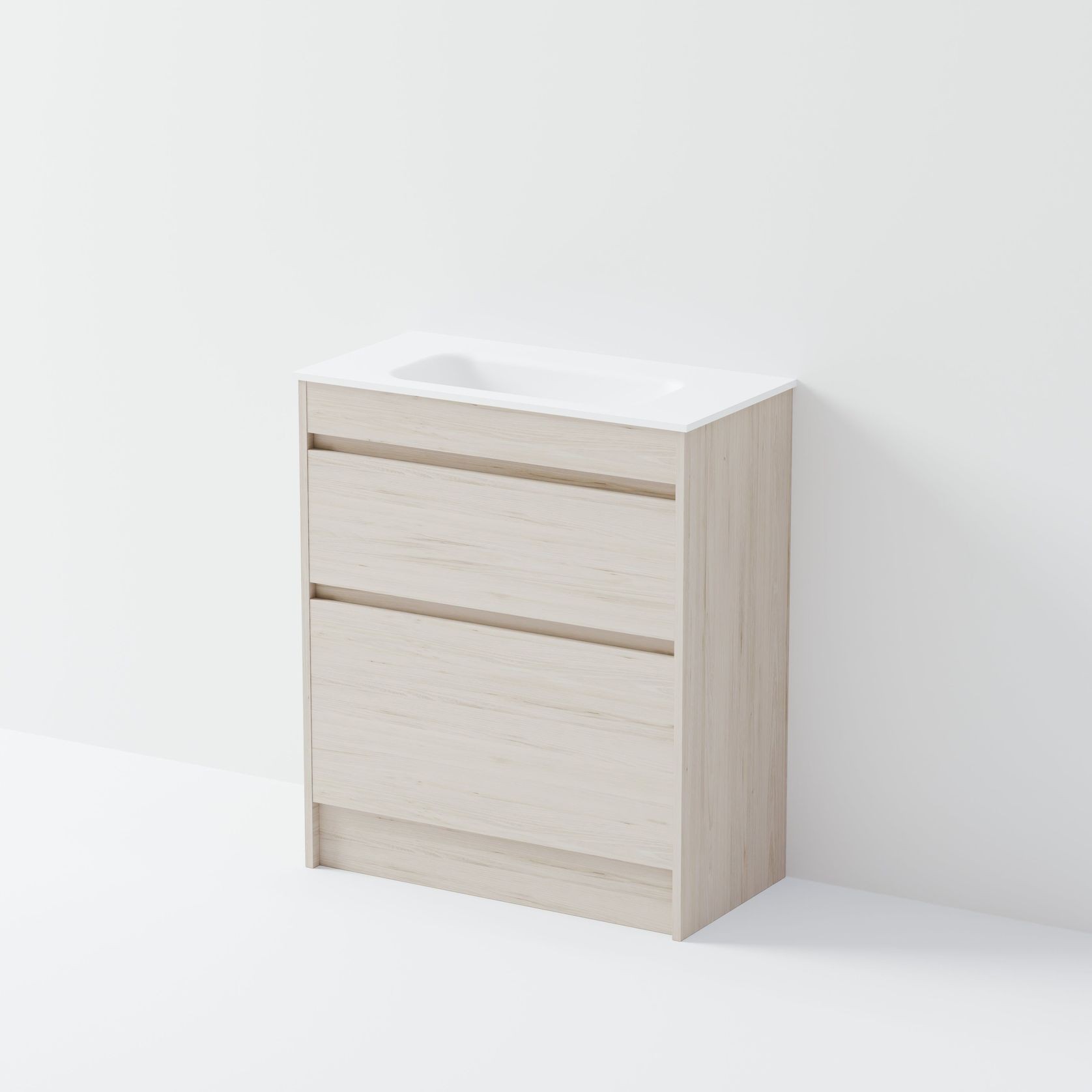 Luxe 750 Slim Floorstanding Vanity | 2 Drawer gallery detail image