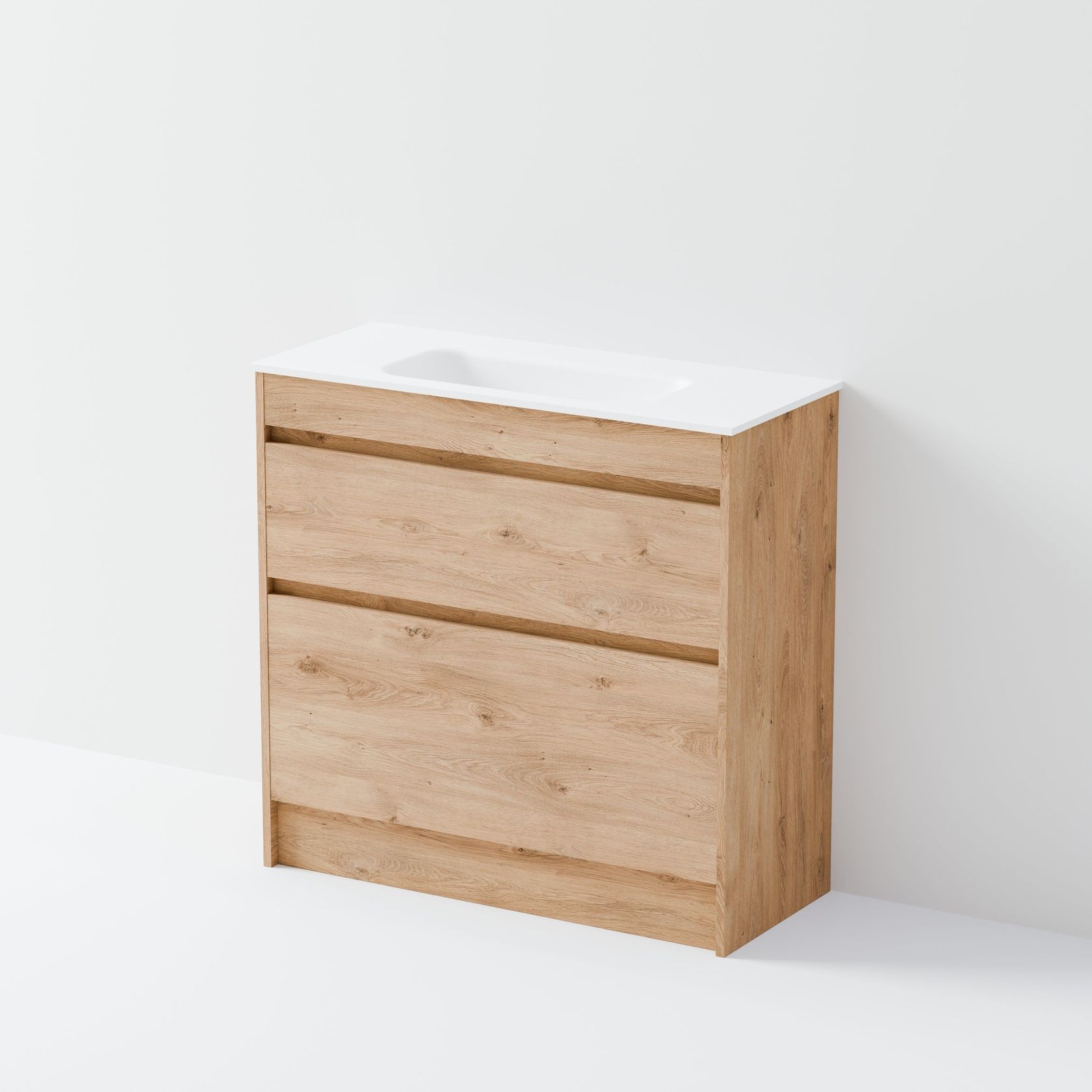 Luxe 900 Slim Floorstanding Vanity | 2 Drawer gallery detail image