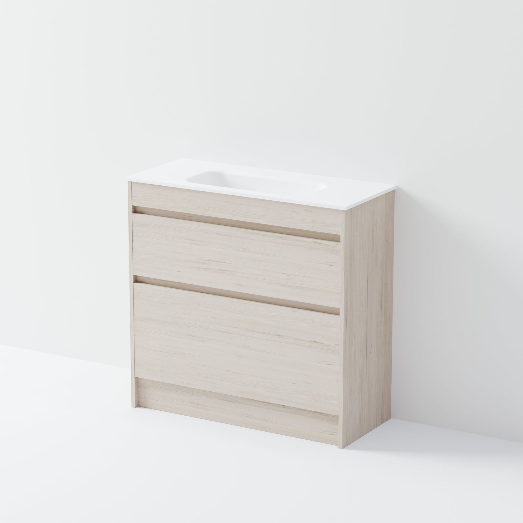 Luxe 900 Slim Floorstanding Vanity | 2 Drawer gallery detail image