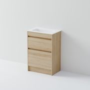 Luxe 600 Slim Floorstanding Vanity | 2 Drawer gallery detail image