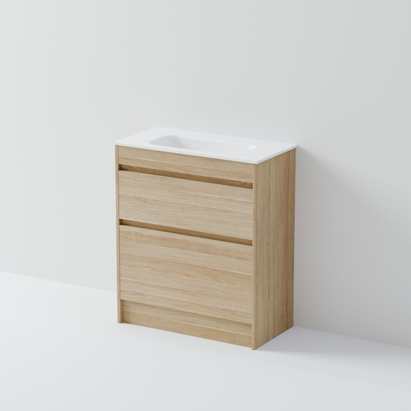 Luxe 750 Slim Floorstanding Vanity | 2 Drawer gallery detail image