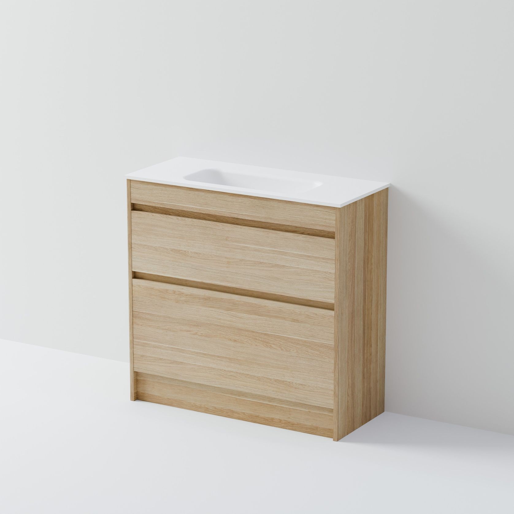 Luxe 900 Slim Floorstanding Vanity | 2 Drawer gallery detail image
