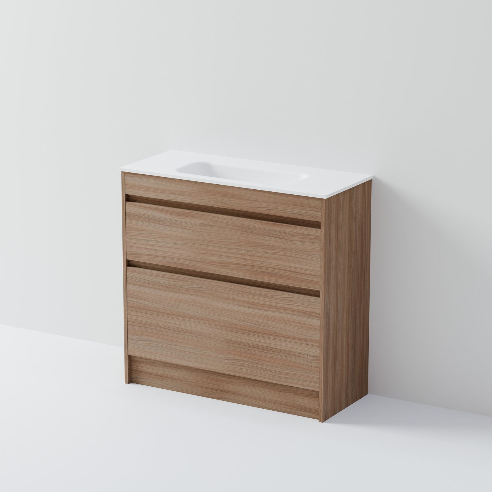 Luxe 900 Slim Floorstanding Vanity | 2 Drawer gallery detail image