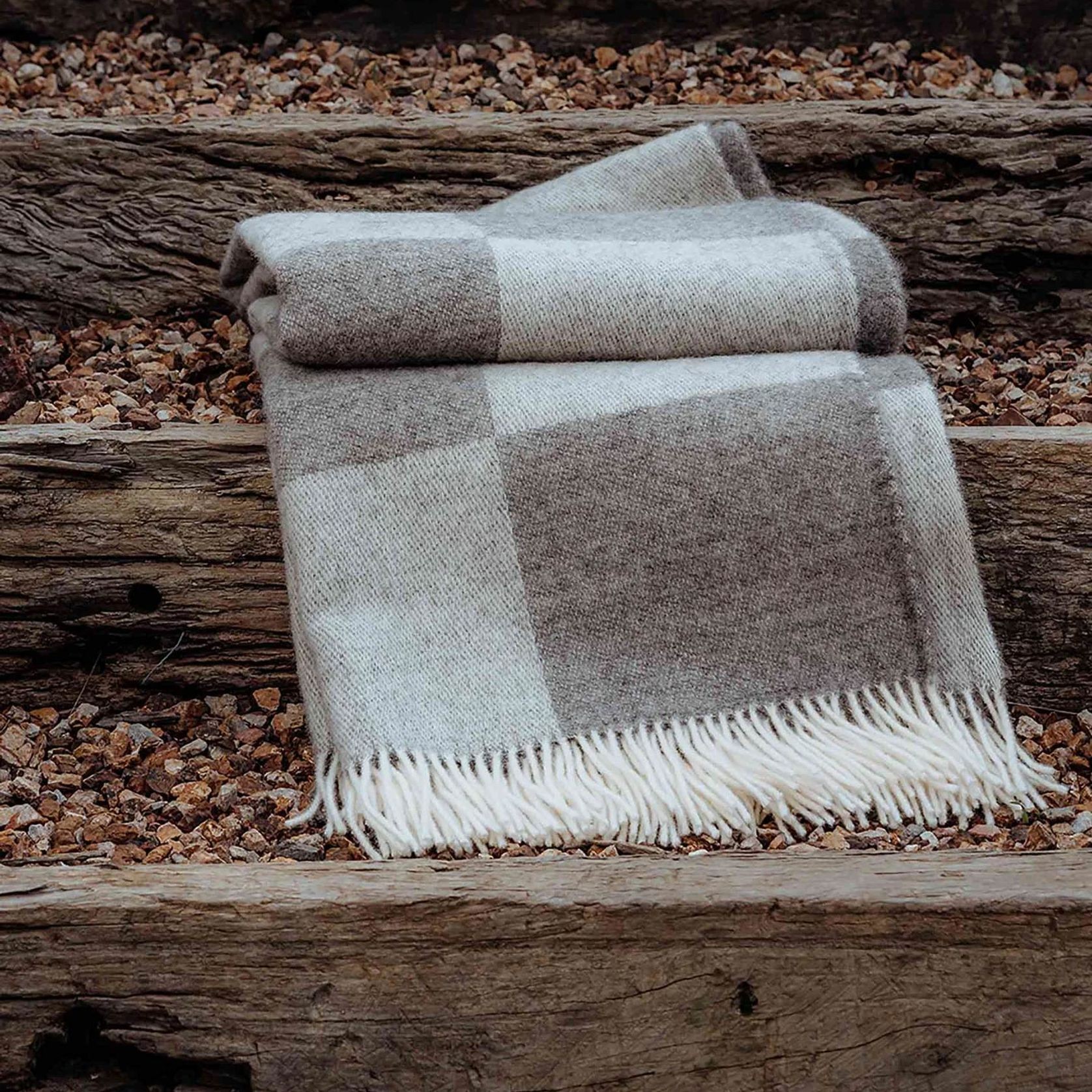 Weave Home Lake Hayes Throw - Ash | 100% Wool | Large Size gallery detail image