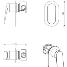 Lantra Shower Mixer | Oval Plate | Trim Kit Only gallery detail image