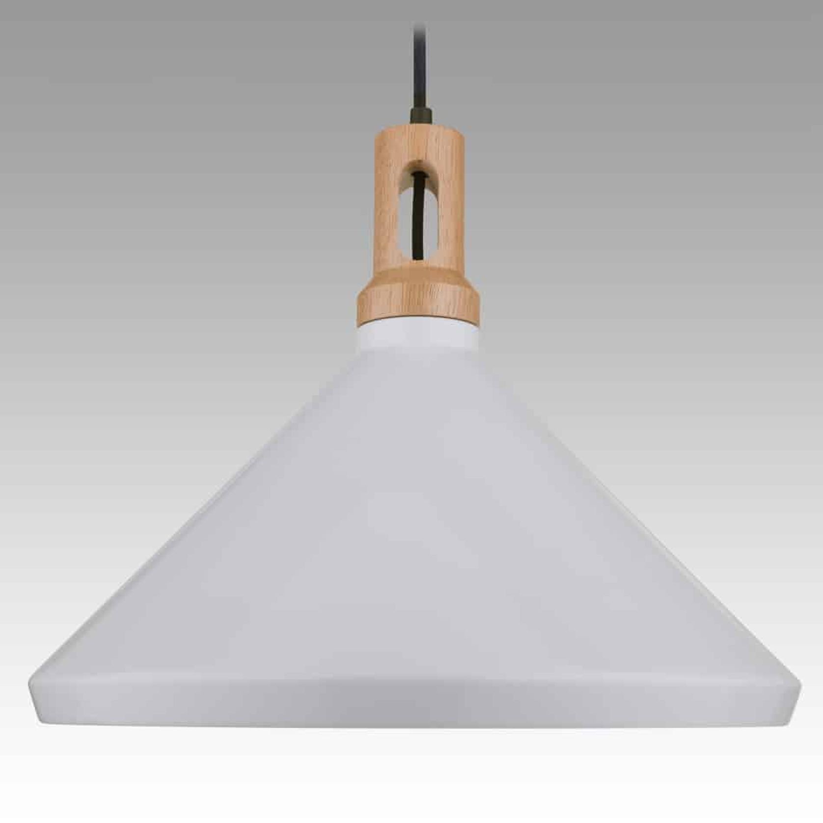 Wood Series Pendant - Large Cone (White) gallery detail image