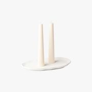 Large White Wavy Concrete Candle Tray gallery detail image
