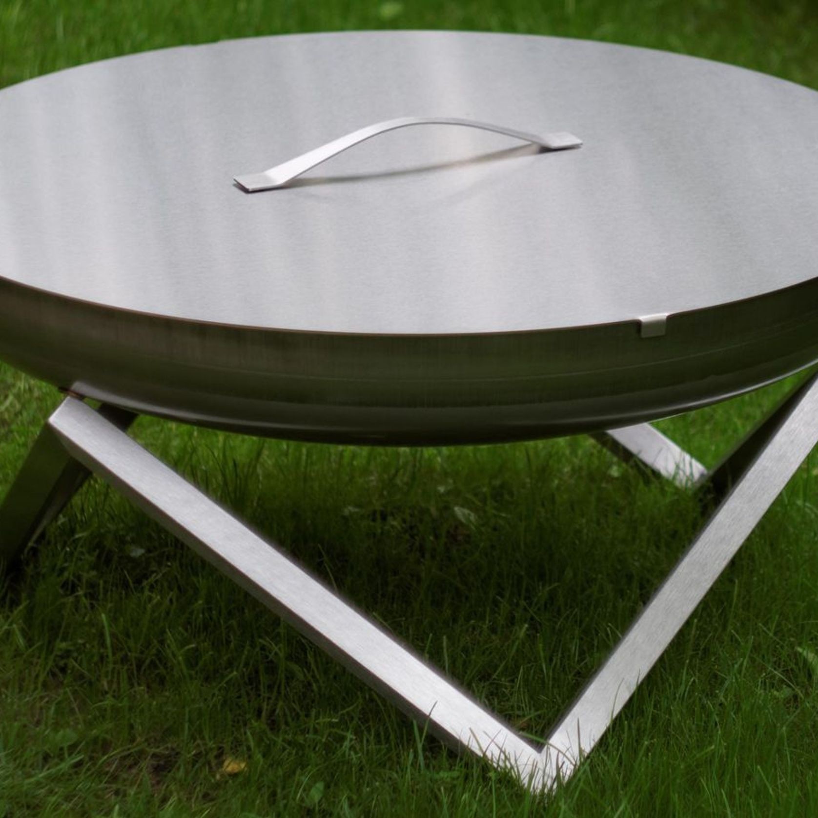 ALFRED RIESS Fire Pit Cover - Large Stainless gallery detail image