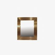 Ribbed Brass Small Mirror gallery detail image
