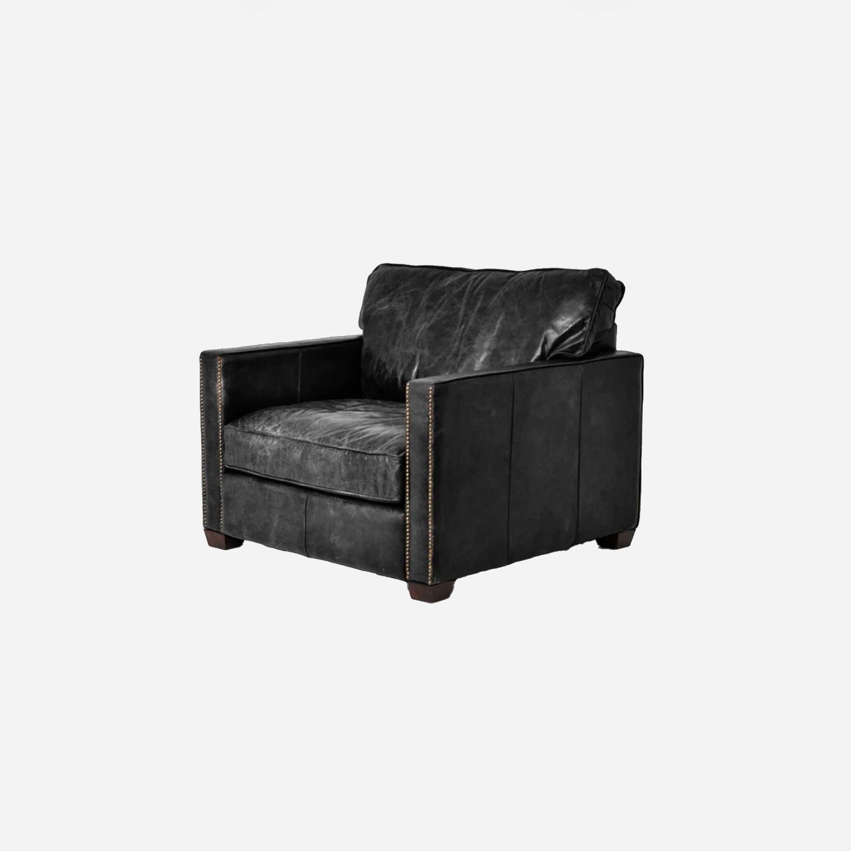 Lennox Leather Armchair Black ArchiPro NZ