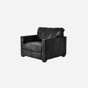 Lennox Leather Armchair | Black gallery detail image