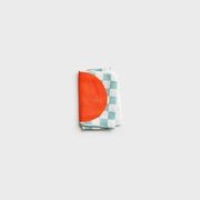 Checkers Printed Linen Tea towel - Orange, by Lettuce | 100% Linen gallery detail image