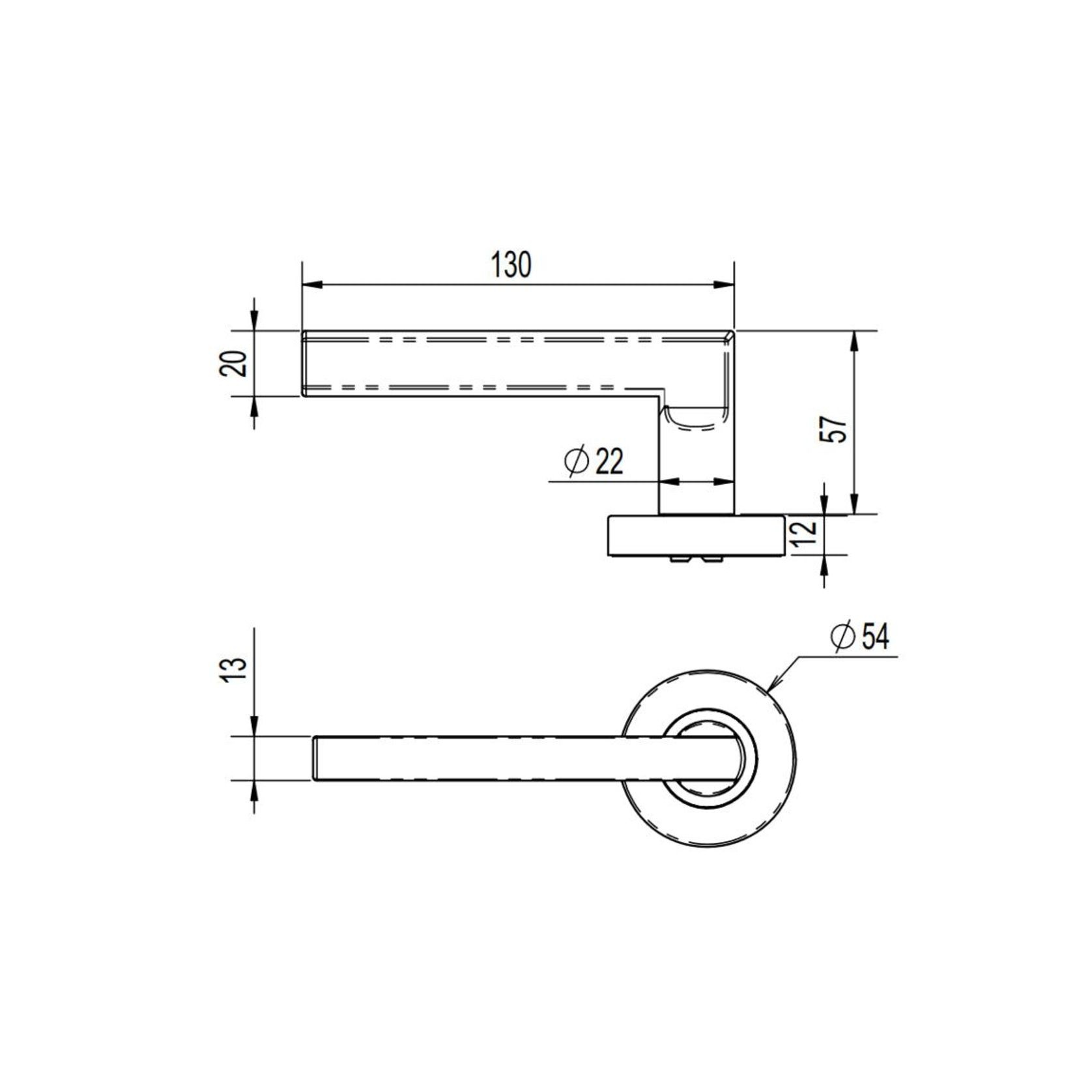 Lockwood Lever V4 Privacy Set With Latch - Satin Bronze PVD gallery detail image