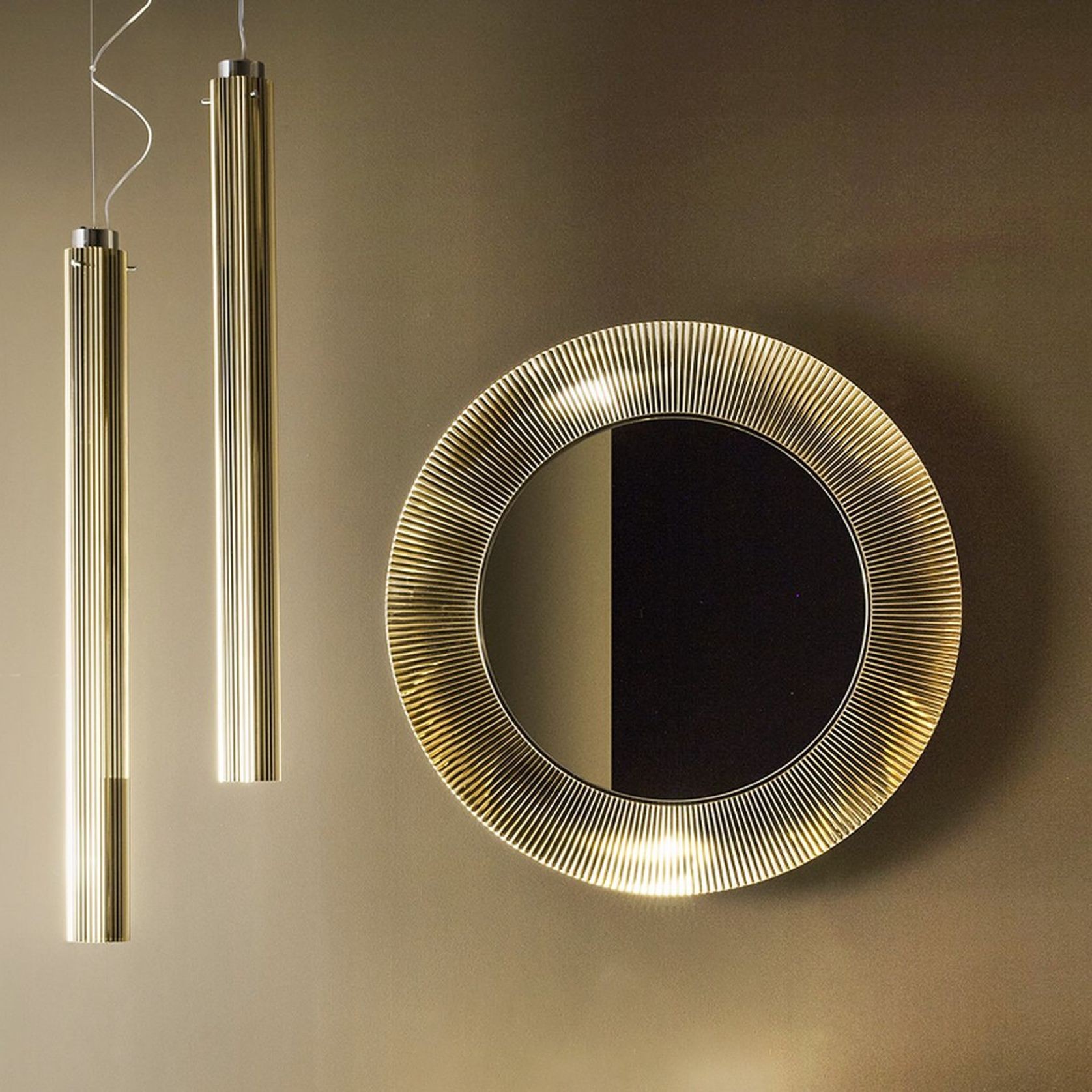 Rifly Small Suspension Lamp - Metallic gallery detail image
