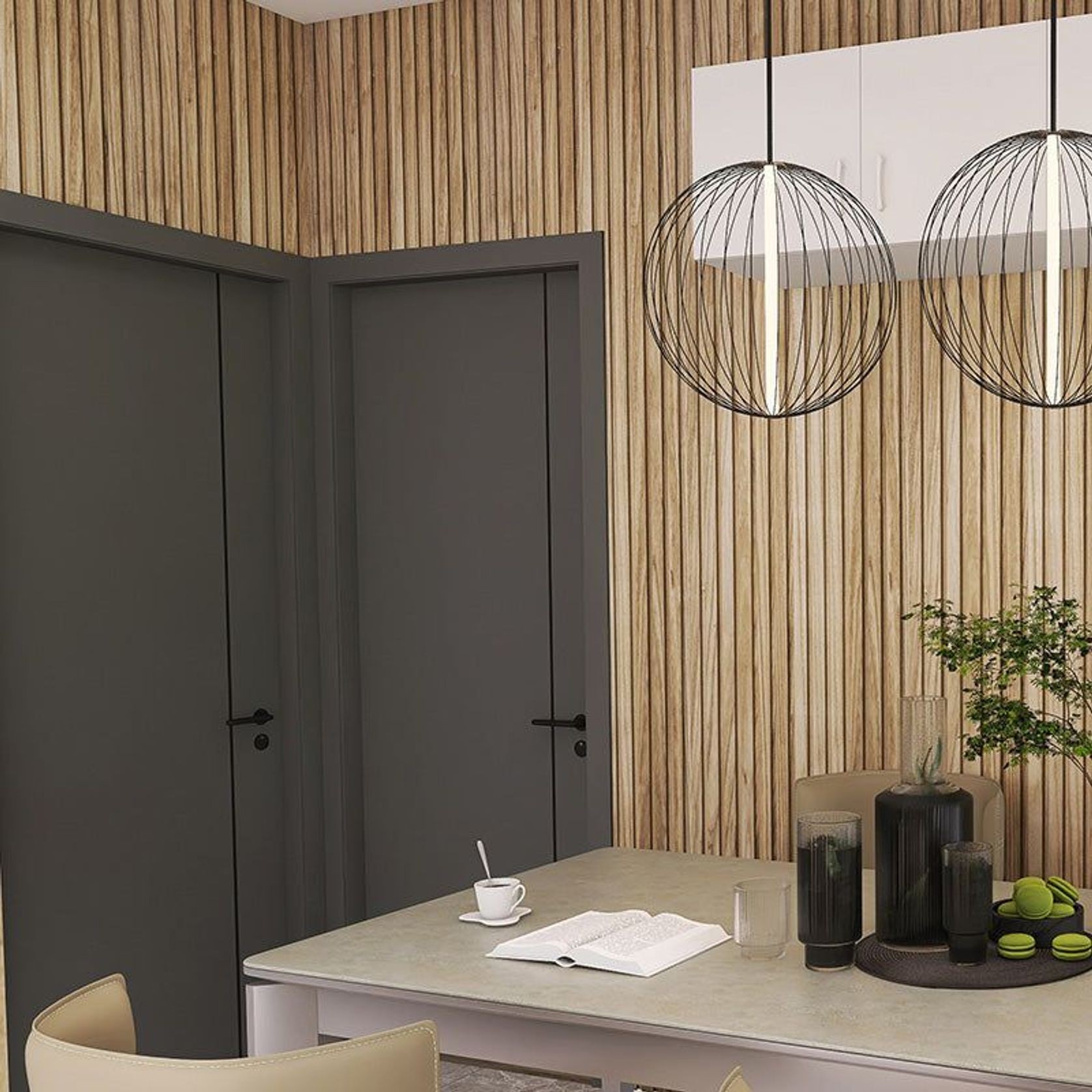 WOODFLEX Outdoor & Indoor Solid Hard Wood Slat Wall & Ceiling Cladding - Oak - 2700mm x 560mm gallery detail image