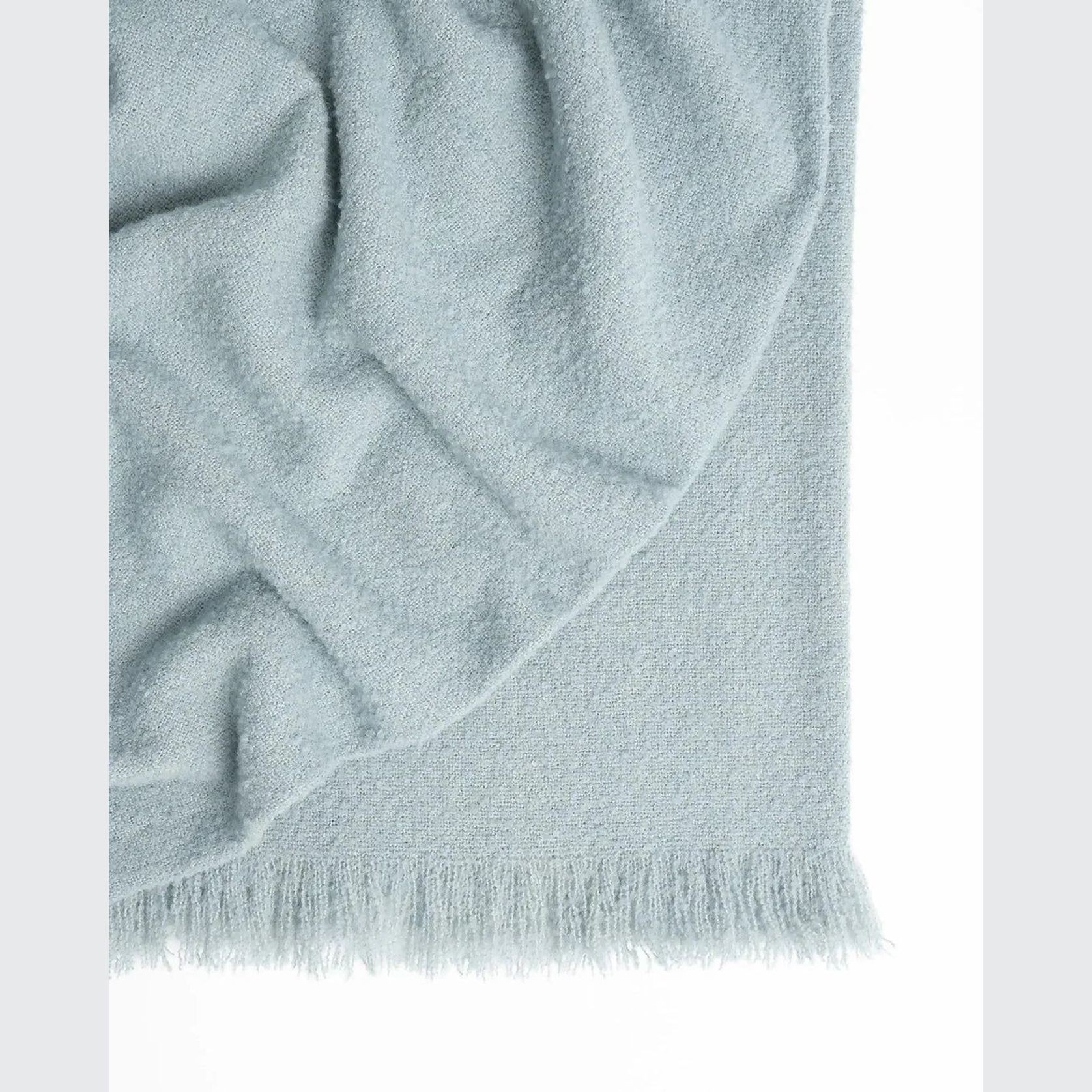 Weave Home Clive Wool Throw Blanket - Breeze | NZ Made | Bouclé gallery detail image