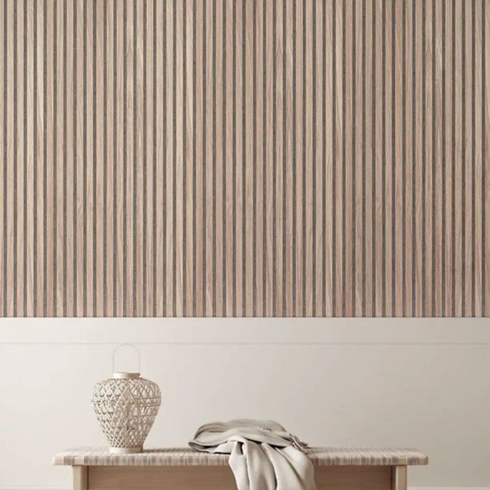 Light Walnut | Acoustic Panel (Beige Felt) gallery detail image