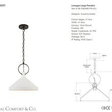 Visual Comfort Suzanne Kasler Limoges Large Pendant gallery detail image