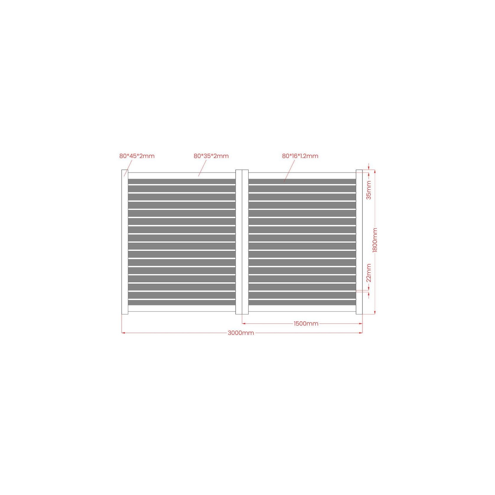 Lincoln Aluminium Privacy Slat Gate gallery detail image