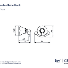 Polaro Double Robe Hook gallery detail image