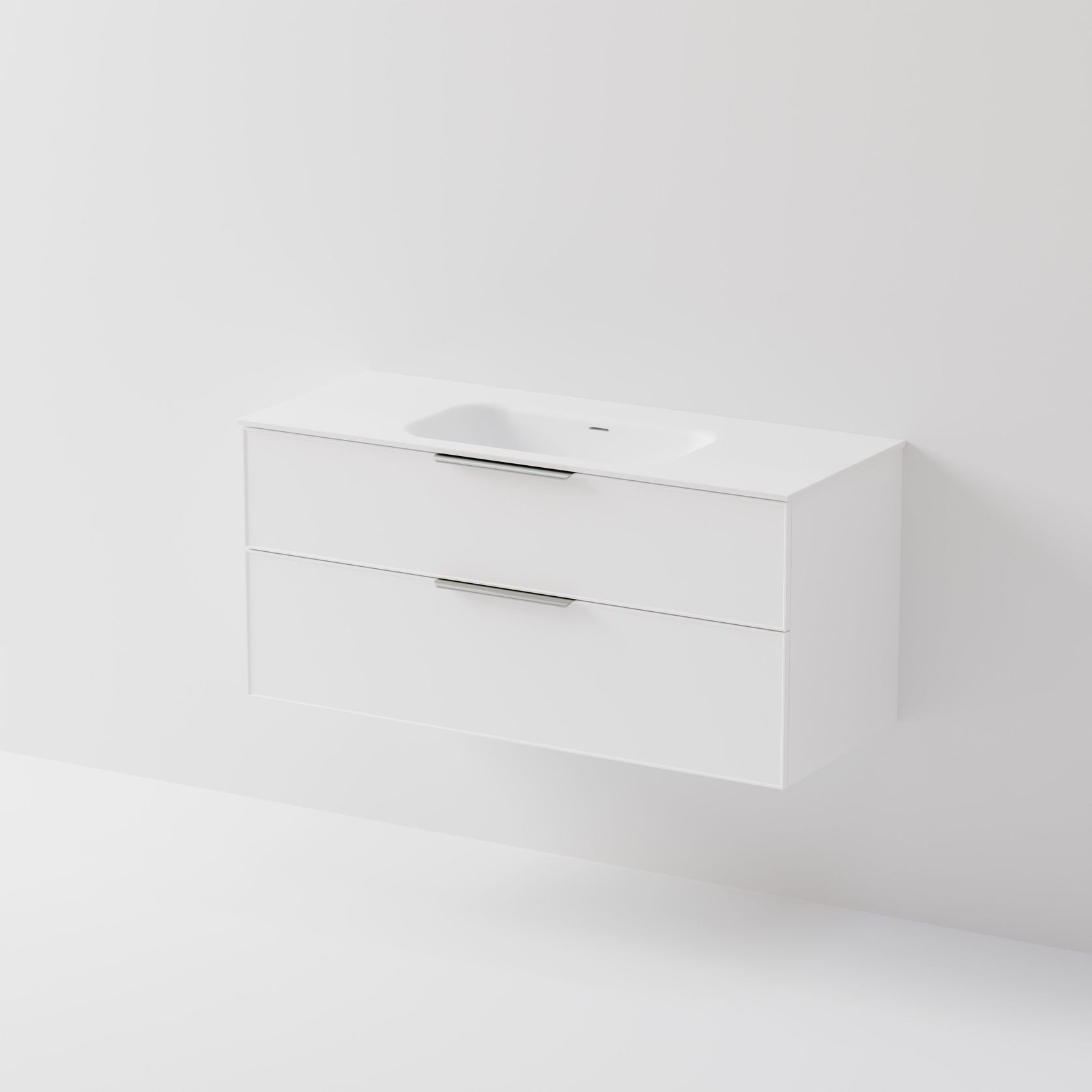 Lineare 1200 | 2 Drawer Vanity | Inset Basin gallery detail image