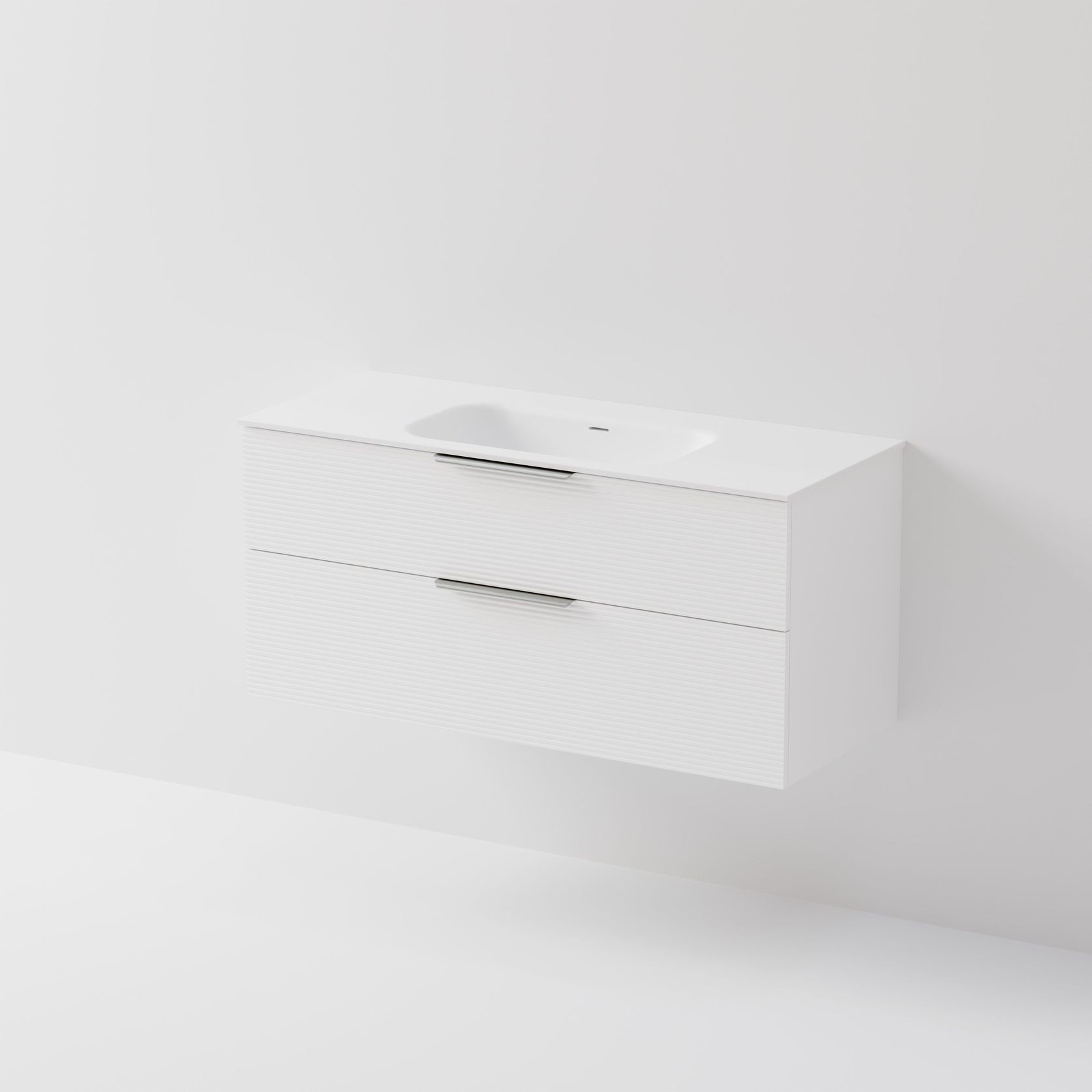 Lineare 1200 | 2 Drawer Vanity | Inset Basin gallery detail image
