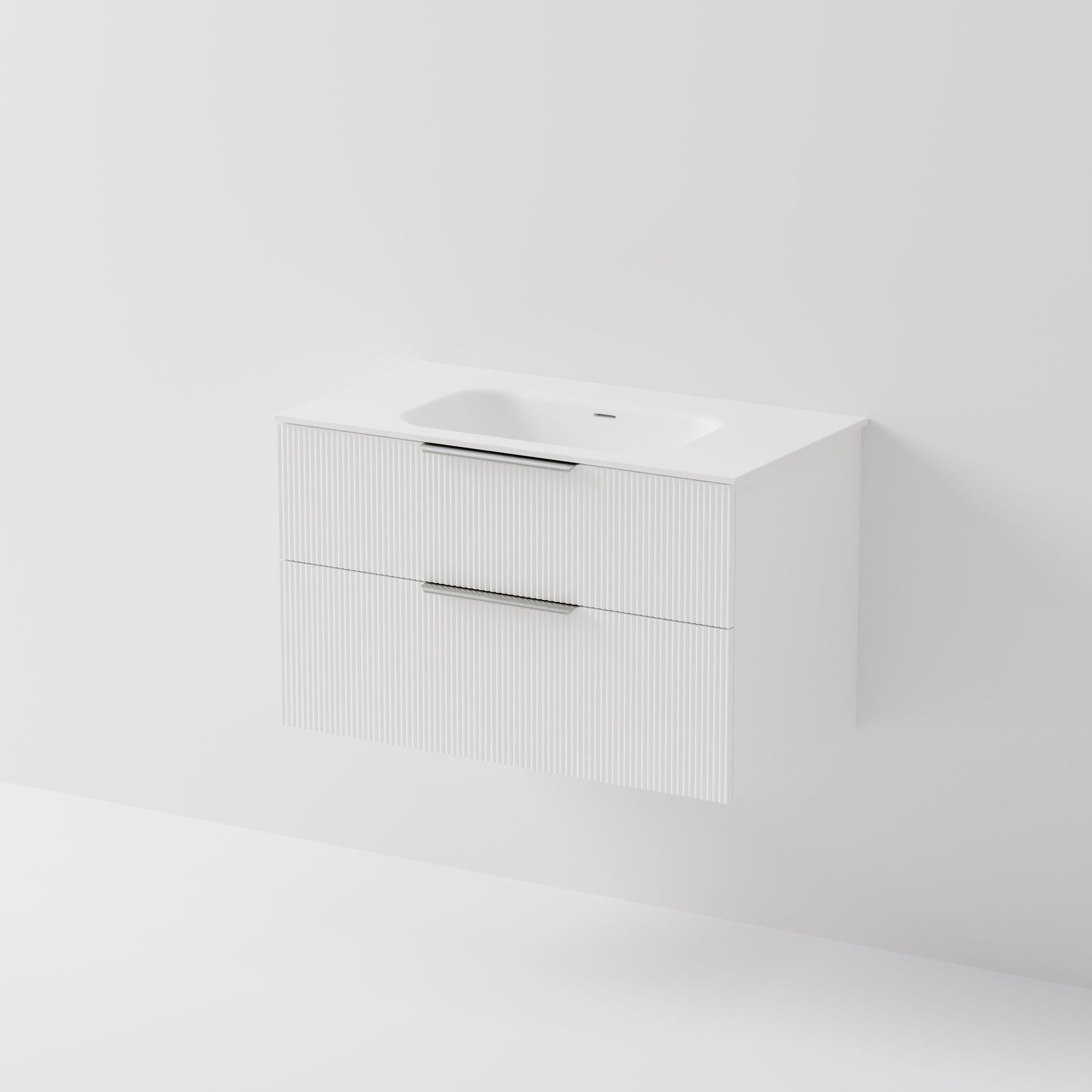 Lineare 900 Vanity | 2 Drawer | Inset Basin gallery detail image