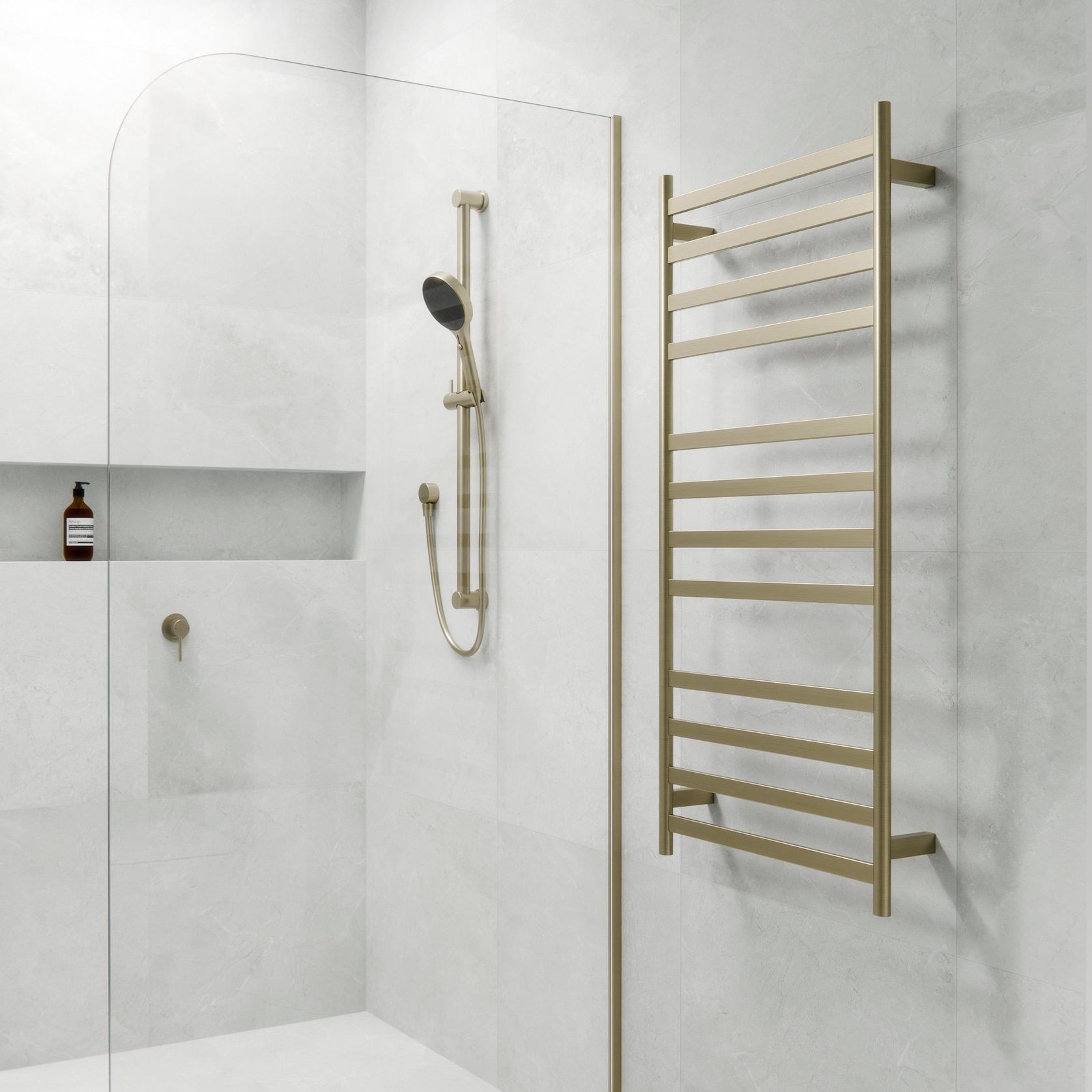 Lineare Heated Towel Ladder 1200 x 500mm gallery detail image