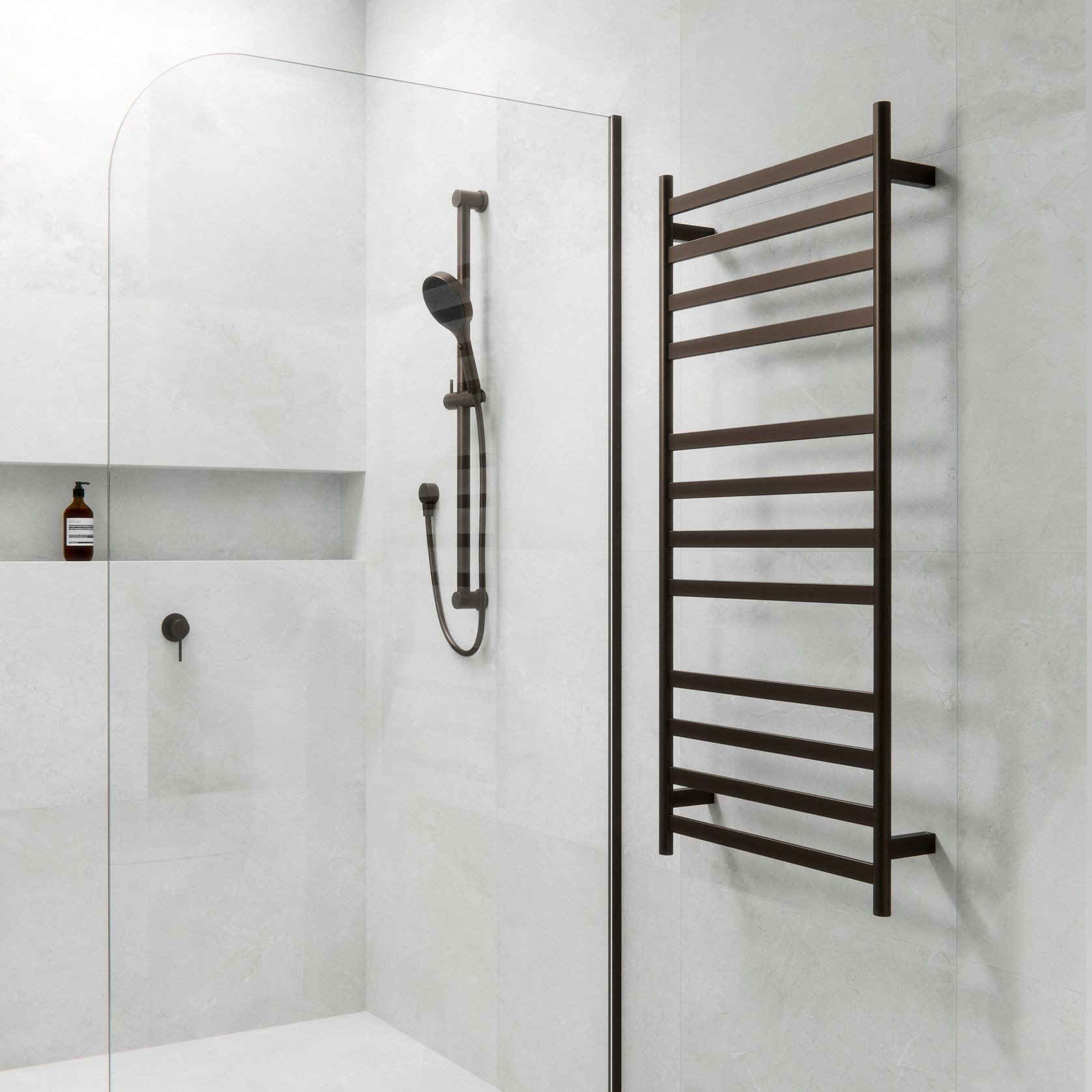 Lineare Heated Towel Ladder 1200 x 500mm gallery detail image