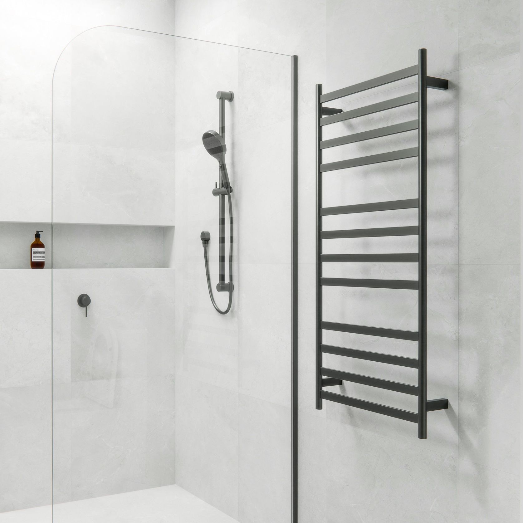 Lineare Heated Towel Ladder 1200 x 500mm gallery detail image