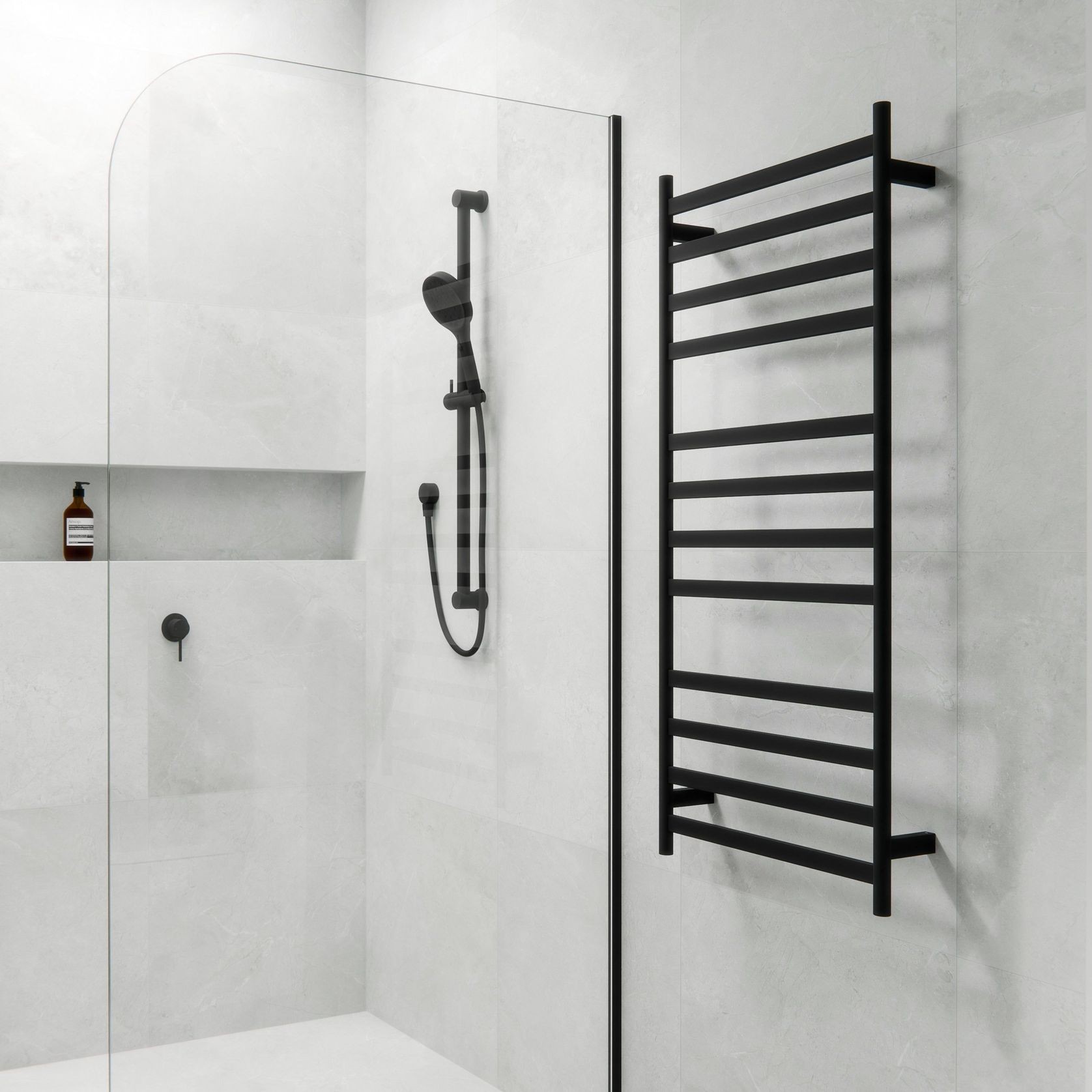 Lineare Heated Towel Ladder 1200 x 500mm gallery detail image