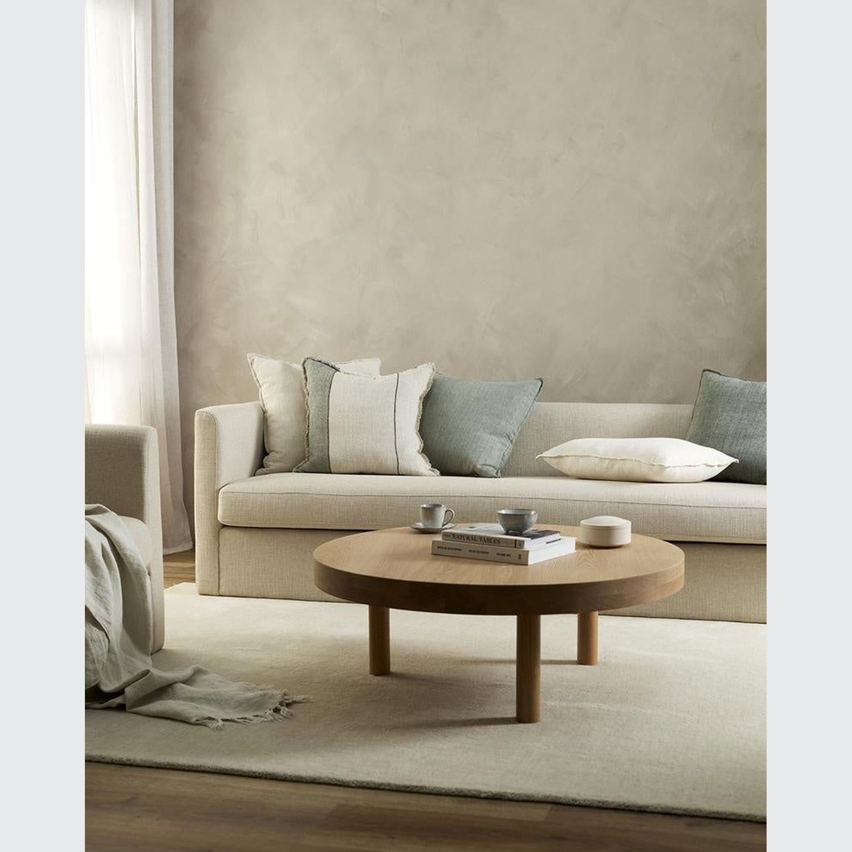 Baya Flaxmill Handwoven Linen Cushion - Sage gallery detail image