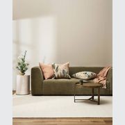 Baya Cassia Handwoven 100% Linen Cushion - Toasted Coconut | Square gallery detail image