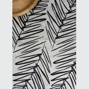 Hand-printed 100% Linen Tea Towel - Leaf, Black gallery detail image