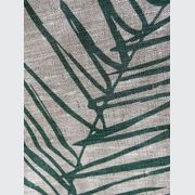 Hand-printed 100% Linen Tea Towel - Leaf, Sage Green gallery detail image