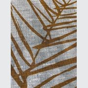 Hand-printed 100% Linen Tea Towel - Leaf, Mustard gallery detail image