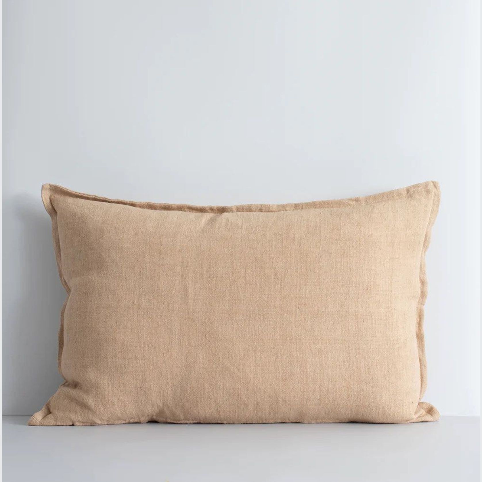 Baya Arcadia Handwoven Linen Cushion - Toasted Coconut gallery detail image