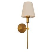 Brass Wall Light II with White Shade gallery detail image