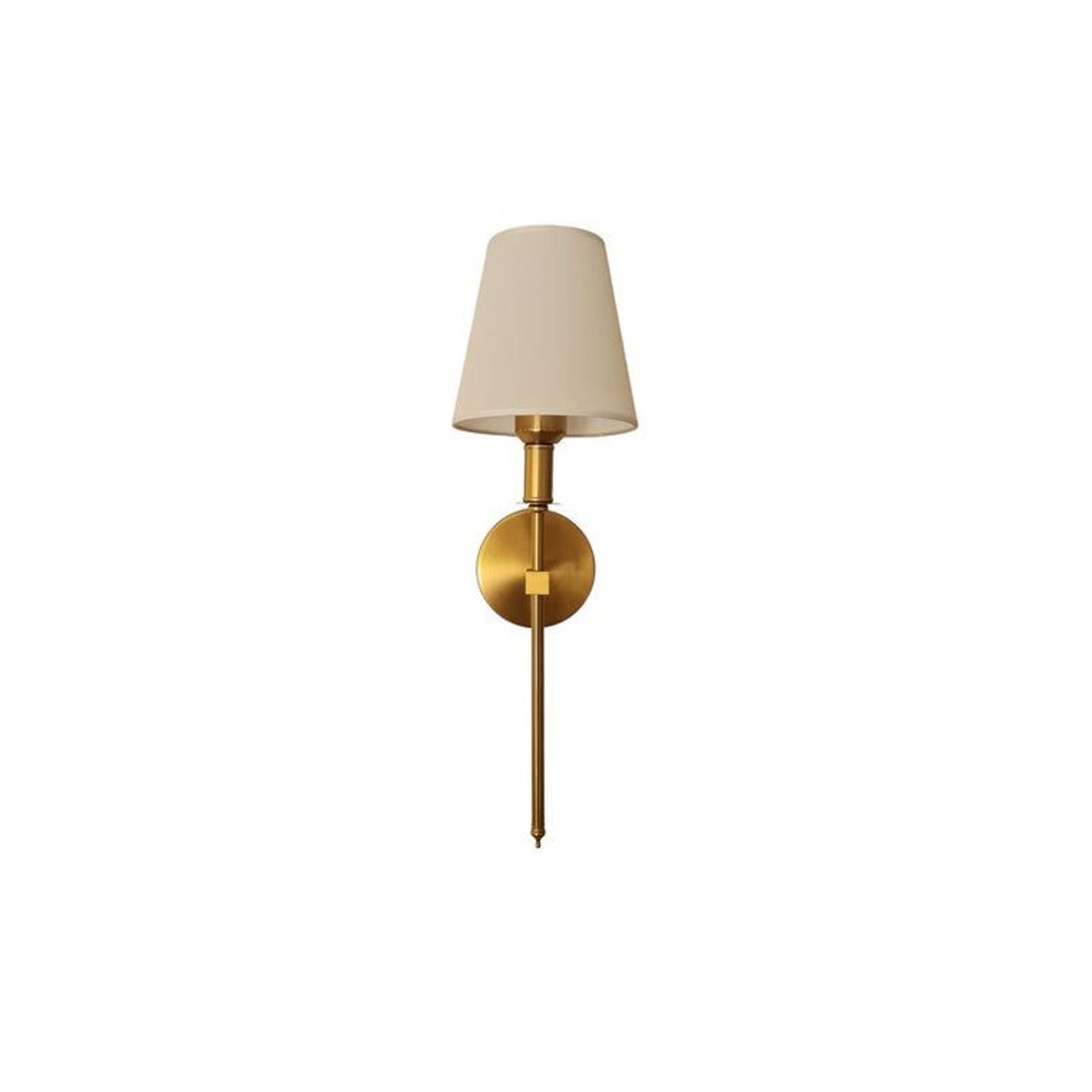 Brass Wall Light II with White Shade gallery detail image