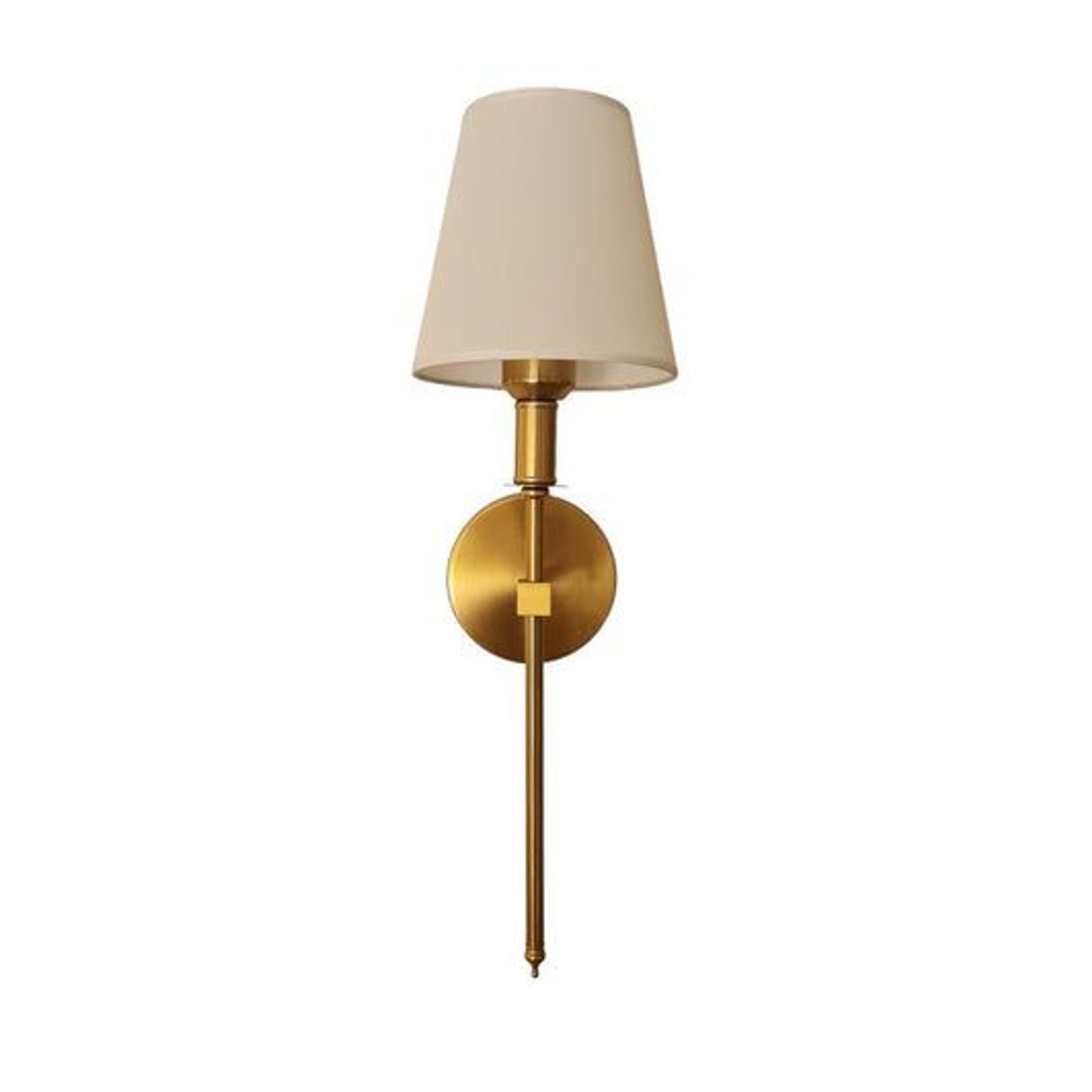 Brass Wall Light II with White Shade gallery detail image