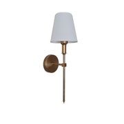 Brass Wall Light II with White Shade gallery detail image