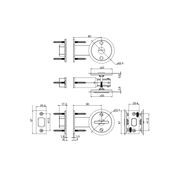 Lockwood Cavity Slider Privacy Set - Satin Brass PVD gallery detail image