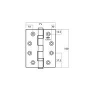 Lockwood Loose Pin Hinges - Satin Bronze PVD gallery detail image