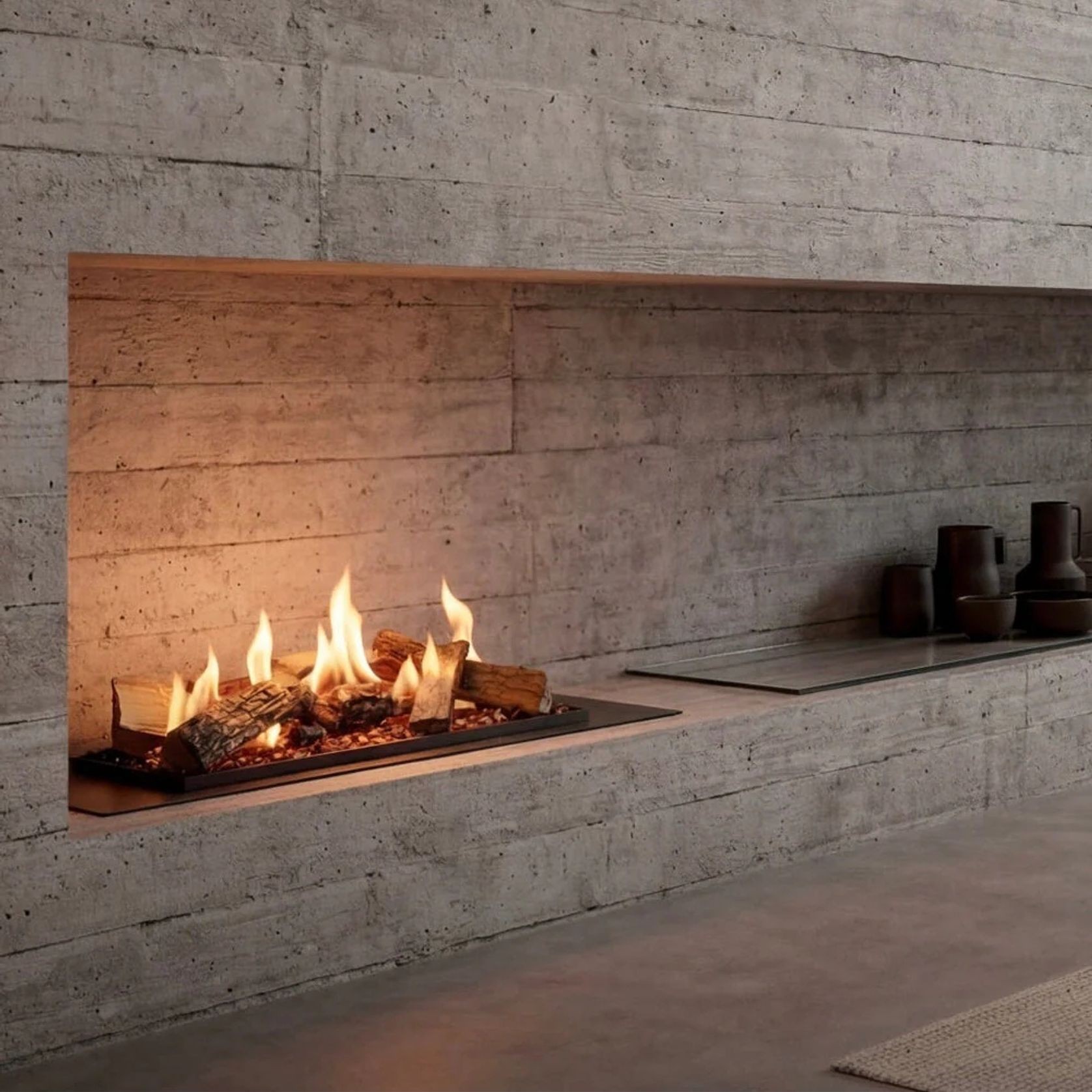 Decoflame BEV LogicWood Fireplace gallery detail image