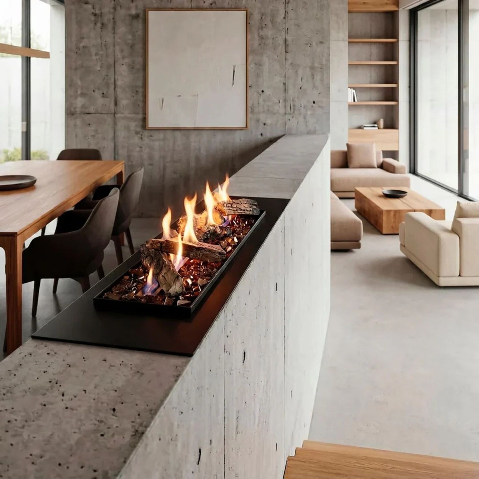 Decoflame BEV LogicWood Fireplace gallery detail image